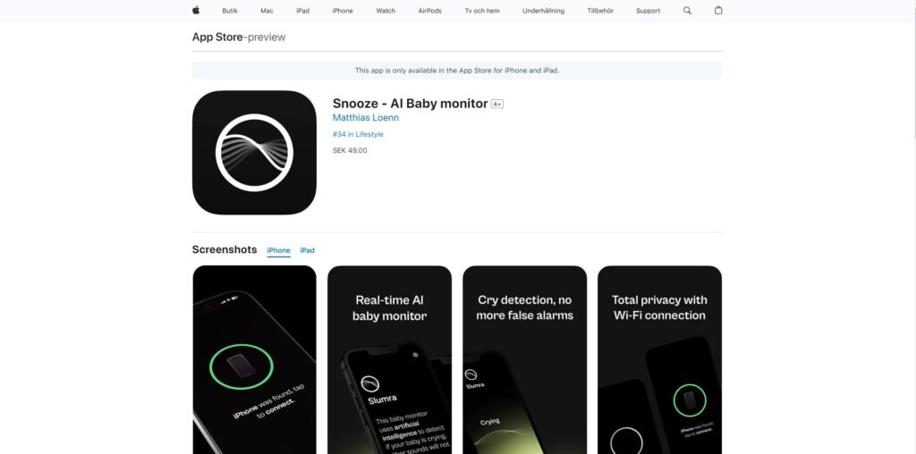 Slumra – AI Baby monitor